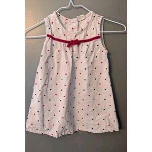 Healthtex Girl's Sleeveless Corduroy Ivory Red Black Dress Size 4T Vintage